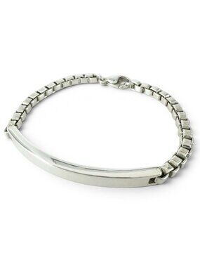 Tiffany & Co Venetian Link ID Bracelet Silver